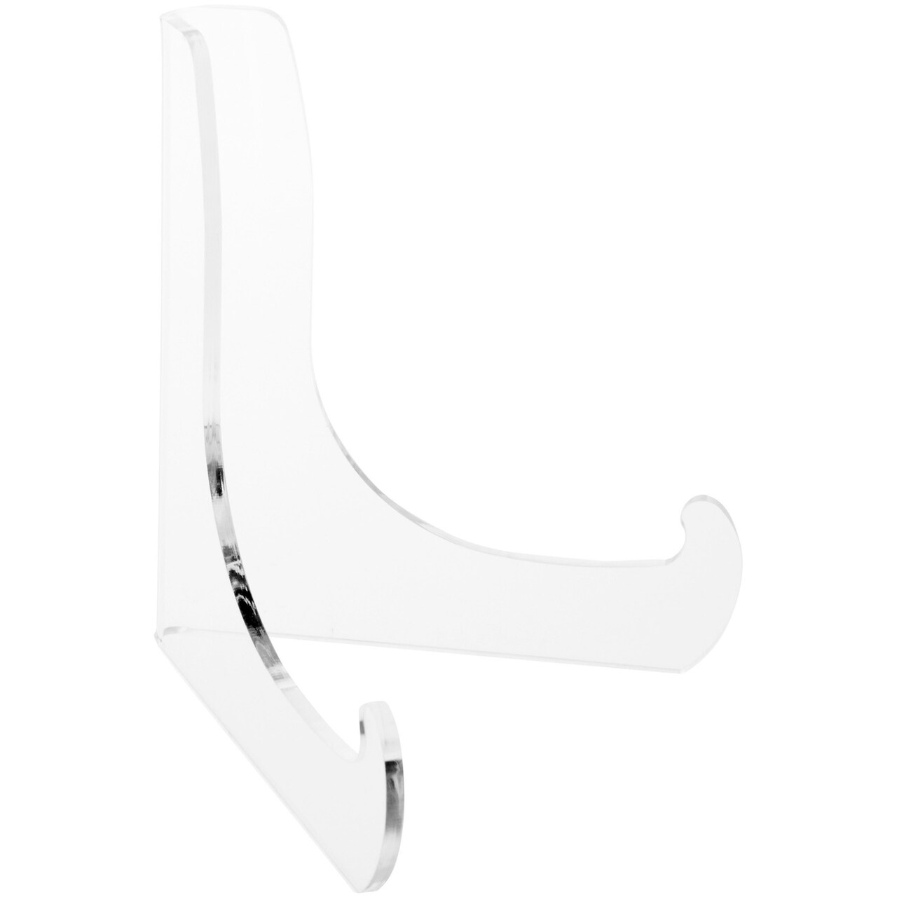 Plymor Clear Acrylic 60-Degree Angle Easel With Deep Support Ledges, 4.5" H x 4.5" W x 3.5" D